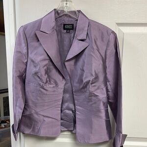 Adrianna Papell Purple Blazer Structured Suit Jacket